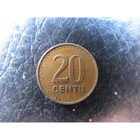 Литва. 20 центов. 1991. С 20 копеек. Распродажа коллекции. Смотрите другие лоты.