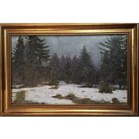 Азгур Г.Г. Пейзаж. К/М. 1949г. р. 28,5х46,5 см.