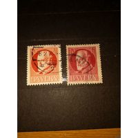 1914, 1916 Королевство Бавария мих 96I и за 114А оценка 3,6 евро король Леопольд 3 (5-10)