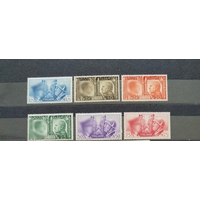 Марки. Италия. Германия. Бенито Муссолини. 1941г. Серия "Ось Рим-Берлин".