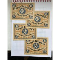 Нотгельды 4х50, 4х75 и 2х100 пфеннигов Германия Рудольфштадт-0501. Уникальная серия с единым номером