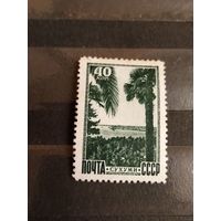 1949 СССР Загорский 1266(2) горизонтальный растр оценка 1000 рос. рублей чистая без клея без дыр флора (2-4)