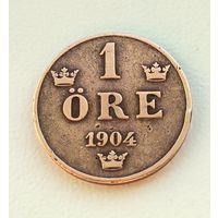 1 эре Швеция, 1904 год.
