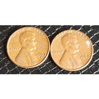 1 цент 1963 D & Р США