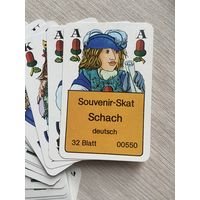 Игральная колода Сувенирные карты скат Skat 32 карты. Шахматы