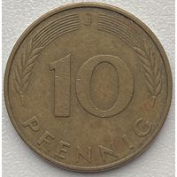 Германия 10 пфеннигов 1982 г. J