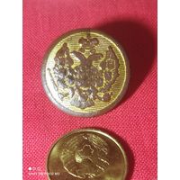 В Позолоте,не частая мундирная пуга,РИ,Сохран, без Минимальной цены