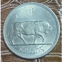 Монета 1 шиллинг. 1968 год, Ирландия. Бык.