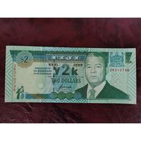 2 доллара Фиджи 2000 г. Юбилейная.