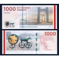 Дания 1000 крон 2009 г. (2012 г.) (P-69b(3), UNC) [Callesen - Sorensen] Дания 1 000 крон 2012 г.