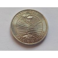 Литва 1 лит 2010 г. 600 лет Грюнвальдской битве.