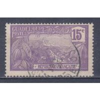 [110] Французские колонии.Гваделупа 1905. Местный пейзаж.15с. Гашеная марка.