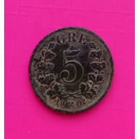 Норвегия 5 эре 1902г