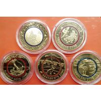 5 евро 2016 Планета Земля, 5 евро 2017, 2018, 2019, 2020 Климатические зоны. Позолота. Редкость