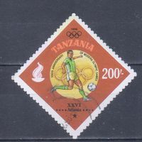 [1978] Танзания 1996. Спорт.Футбол.Олимпийские игры. Гашеная марка.