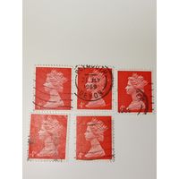 Великобритания 1967 Профиль королевы Елизаветы II, созданный на основе скульптуры Арнольда Машина