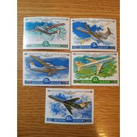 Марки СССР. 1979 год. История авиастроения. Самолеты. (Серия из 4 марок + 1). Чистые.