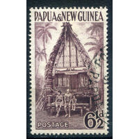 Британские колонии - Папуа Новая Гвинея - 1952/60г. - ландшафты, виды, местные мотивы, 6 1/2 P - 1 марка - гашёная [Mi 10]. #3-WB-90-A-2