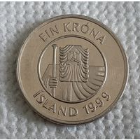 Исландия 1 крона, 1999 (14-19-13)