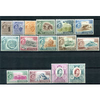 Британские колонии - Кипр - 1955г. - ландшафты, королева Елизавета II - 15 марок - полная серия, MNH [Mi 164-178]. #4-B6-104-A-1