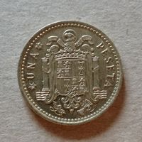 Испания 1 песета 1975 год, (1978), KM# 806   ю
