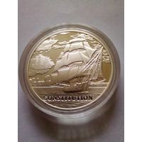 20 рублей 2010 г.Парусник Конститьюш.Серебро Пруф