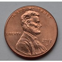 США, 1 цент  2017 г. Р