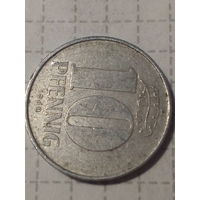 10 Пфеннигов ГДР 1968 год