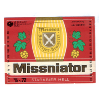 Этикетка пива Missniator Германия П795