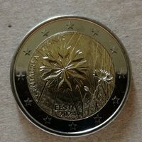 Эстония 2 евро,  2024 г., Василек, UC# 115