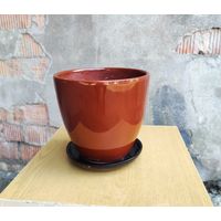 Горшки керамические с подставками, б/у, 3шт