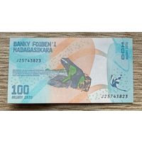 Werty71 Мадагаскар 100 ариари 2017 UNC банкнота Лягушка