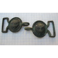 Львы В А. Поясные пряжки, пара. Бронза литье.