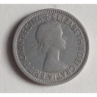 Великобритания 2 шиллинга 1953 год коронация королевы Елизаветы II длинная надпись в легенде