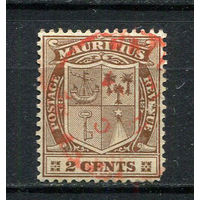 Британские колонии - Маврикий - 1910 - Герб 2С (wz. 4) - [Mi.132] - 1 марка. Гашеная.  (Лот 9HT)-TG3P15