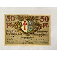 Нотгельд 50 пфеннигов Хаммельбург. Веймарская республика - 1602