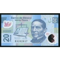 Мексика 20 песо 2011 г. P122q. Полимер. UNC