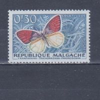 [722] Мадагаскар 1960. Фауна.Бабочка.0,30 ф. MNH