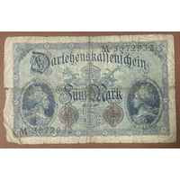 Банкнота 5 марок 1914 год. Германская империя.