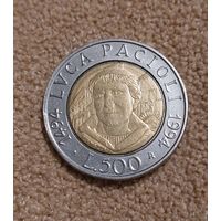 Италия 500 лир, 1994 500 лет со дня рождения Луки Пачоли