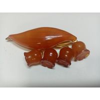 С рубля без мц. брошь "Колокольчики", 6х2.5см.