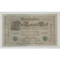 Германия 1000 марок 1910, зелёная печать