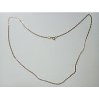 Серебрянная позолоченная цепочка 50 см.