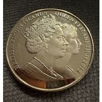 Монета. 1 доллар Британских Виргинских островов 2012 года выпуска, посвященная жизни королевы Елизаветы 2