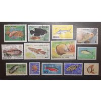 Сборный лот. Фауна. Рыбы. 13 марок (720)