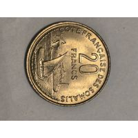 1952 Cote Des Somalis 20 fr