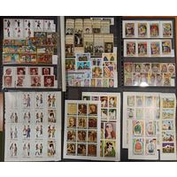 Большой лот чистых иностранных марок на тему военная форма, скауты, известные и влиятельные люди, этнография, маски MI 108,7 евро+