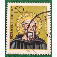 ФРГ 1980. 1500 летие со дня рождения Бенедикта Нурсийского христианского святого и основателя западного монашества