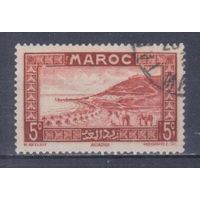 [1521] Французские колонии. Марокко 1933. Архитектура и ландшафты.5с. Гашеная марка.