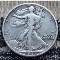 США 1/2 доллар 1943 года, D. Серебро! Сторгуй за свою цену, предложи обмен! Y50